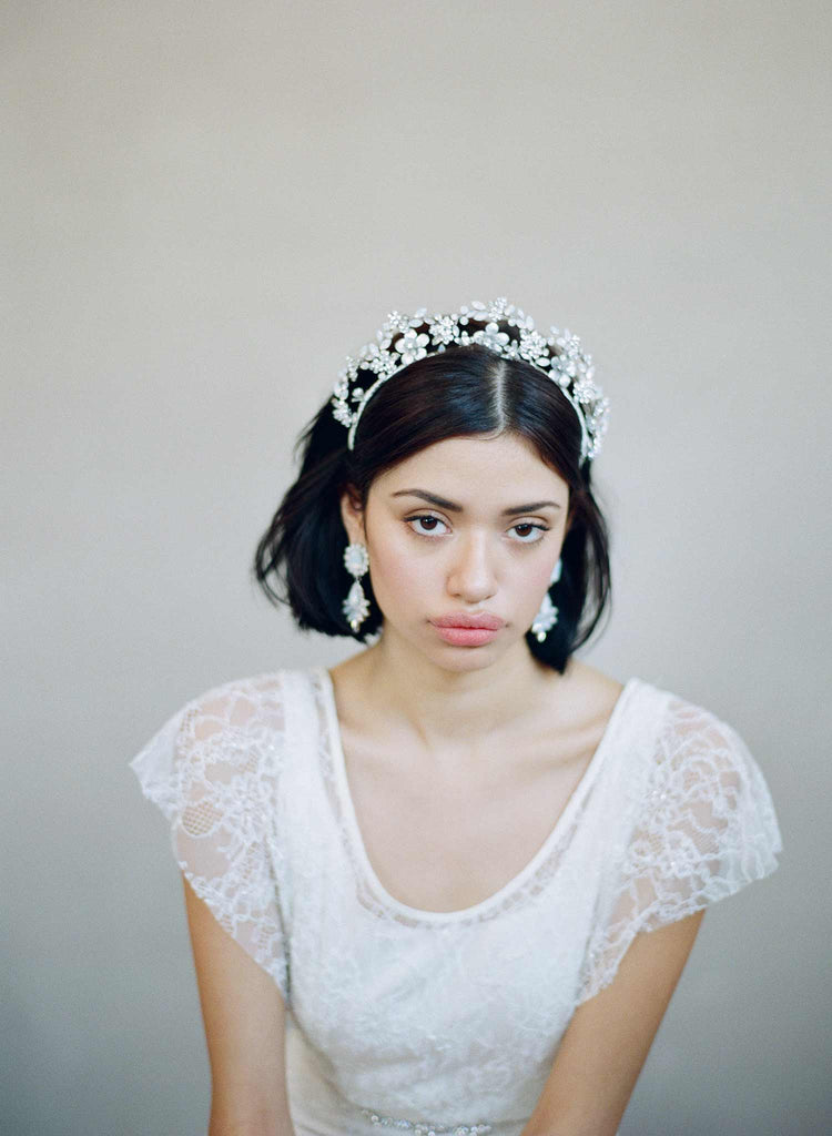 opal vintage inspired bridal tiara