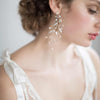 Bridal earrings, wedding jewelry, twigs and honey