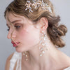 Bridal earrings, wedding jewelry, twigs and honey