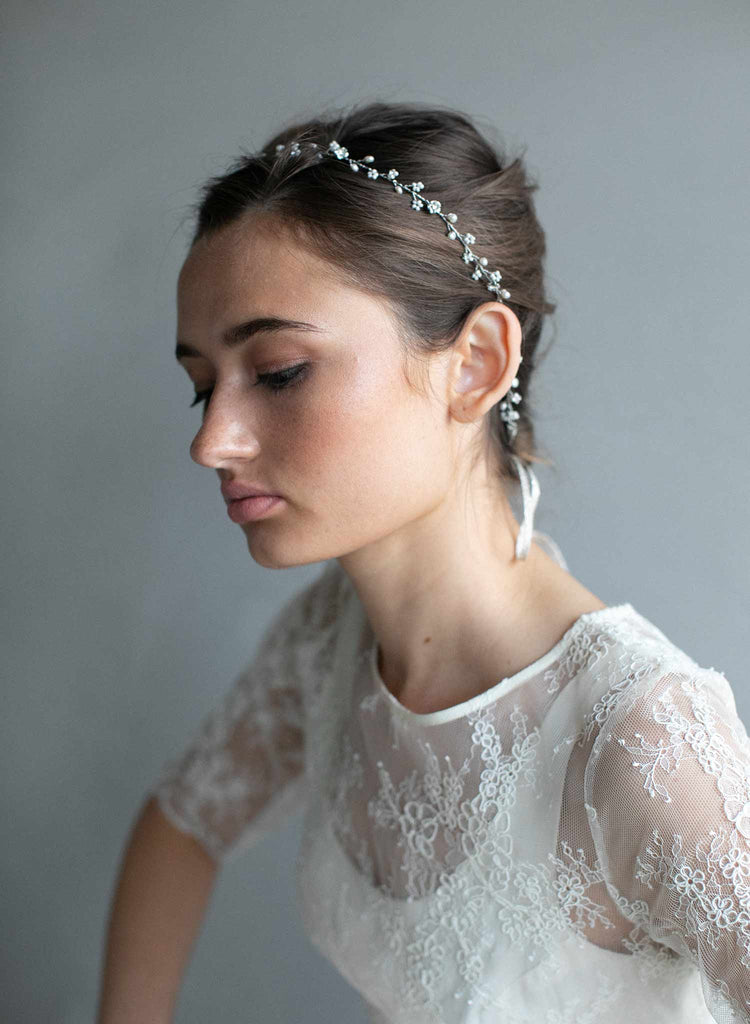 hair vine, crystal hair vine, crystals, twigs and honey, bridal hair accessory, wedding headband, wedding hair vine