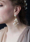 Pearl Waterfall earrings   - Style #9018