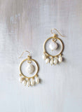 Festive pearl circle earrings - Style #9023