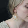 Festive pearl circle earrings - Style #9023