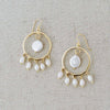 Festive pearl circle earrings - Style #9023