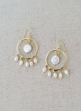 Festive pearl circle earrings - Style #9023