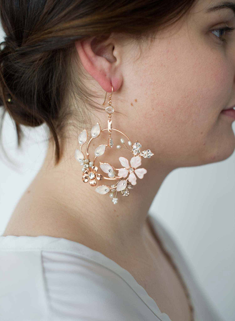 Garden floral earrings - Style #9026