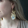 Enraptured crystal and gilded vine earrings  - Style #9027