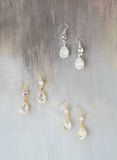 Classic pear crystal drop earrings - Style #9030