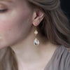 Classic pear crystal drop earrings - Style #9030