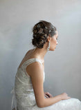 bridal hair pins, hair pin set, floral hair pins, crystal flower pins, bridal hair accessories, wedding accessories, twigs and honey, crystals