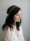 hair vine, bridal hair vine, headband, bridal headpiece, twigs and honey, crystal hair vine, bridal hair accessory