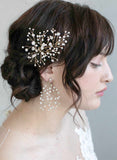 Rhinestone spray earrings - Style #906