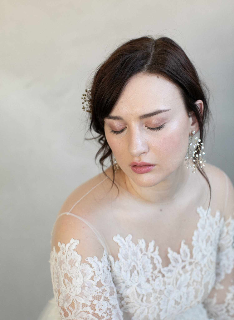 bridal earrings, earrings, bridal jewelry, jewelry, rhinestone earrings, crystal earrings, rhinestones, twigs and honey