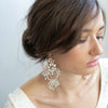 bridal earrings, earrings, bridal jewelry, jewelry accessories, crystal flower earrings, floral earrings, twigs and honey