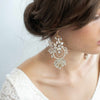 bridal earrings, earrings, bridal jewelry, jewelry accessories, crystal flower earrings, floral earrings, twigs and honey