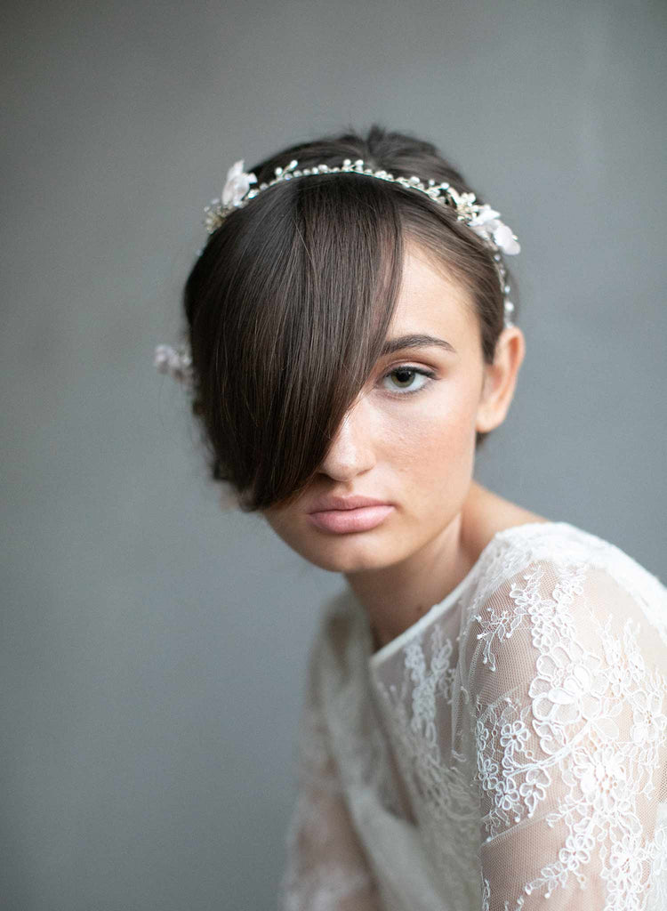 bridal hair vine, extra long hair vine, floral hair vine, bridal hair accessory, wedding hair, twigs and honey