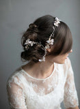 bridal hair vine, extra long hair vine, floral hair vine, bridal hair accessory, wedding hair, twigs and honey