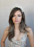 tiara, bridal tiara, floral tiara, bridal crown, crown, floral crown, twigs and honey, bridal headpiece