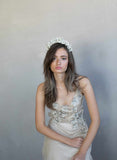 tiara, bridal tiara, floral tiara, bridal crown, crown, floral crown, twigs and honey, bridal headpiece