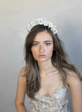 tiara, bridal tiara, floral tiara, bridal crown, crown, floral crown, twigs and honey, bridal headpiece