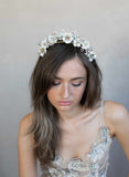 tiara, bridal tiara, floral tiara, bridal crown, crown, floral crown, twigs and honey, bridal headpiece