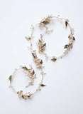 Extra long antique leaf and blossom hair vine - Style #915