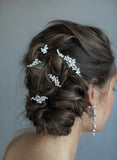 bridal hair pins set, hair pins, crystal hair pins, hair comb, bridal hair accessory, wedding accessory, twigs and honey, crystals