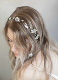 bridal headpiece, crystal bridal headpiece, crystals, bridal hair accessory, headpiece, twigsandhoney, twigs and honey