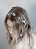 Crystal wavy burst headpiece - Style #919