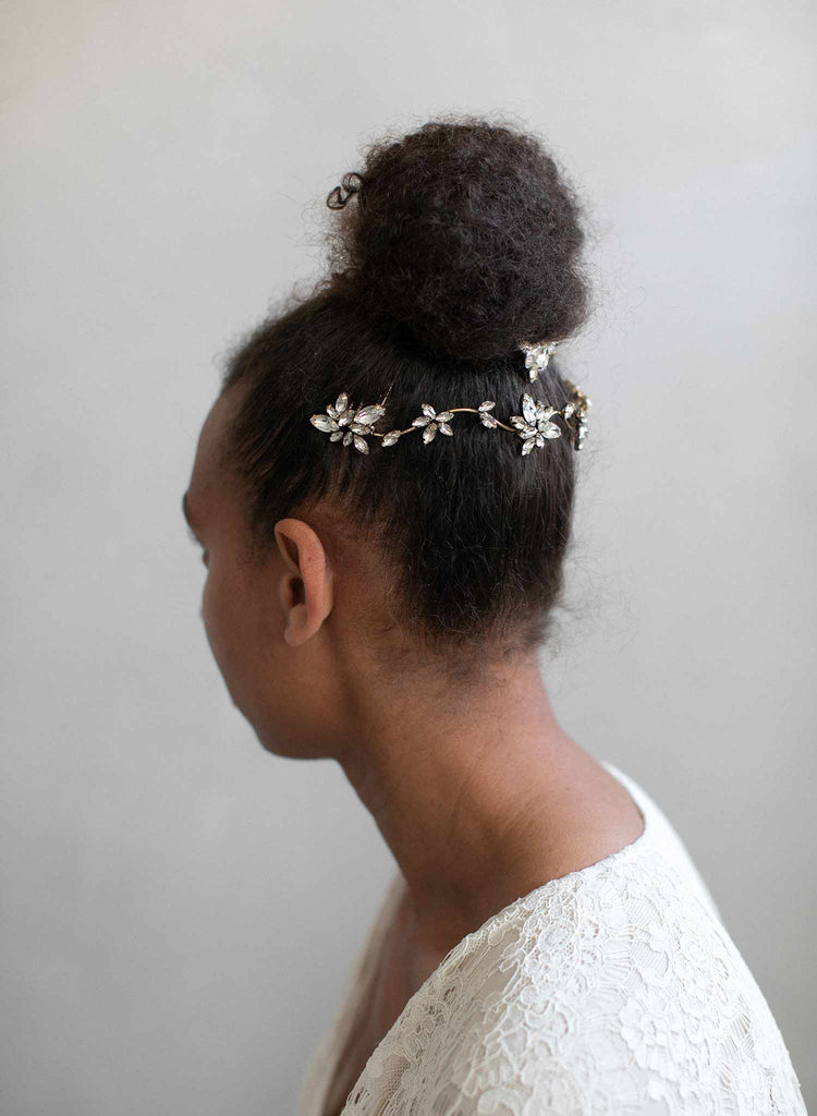 bridal headpiece, crystal bridal headpiece, crystals, bridal hair accessory, headpiece, twigsandhoney, twigs and honey