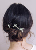 crystal hair pins, crystal pins, bridal hair pins, set of hair pins, crystals, twigs and honey, bridal hair accessories