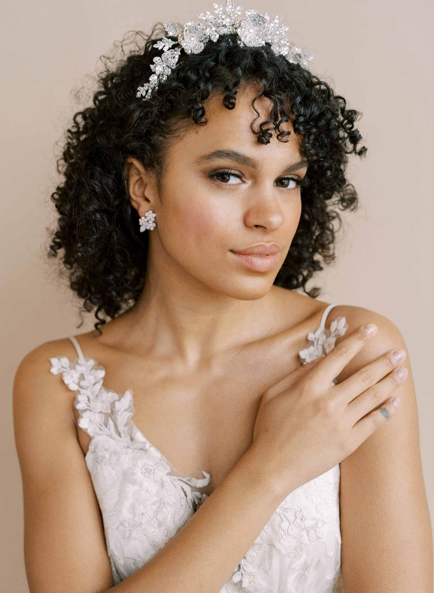 Bridal hair flower vine, crown - Flower fields hair vine - Style #2134 |  Twigs & Honey ®, LLC