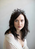 bridal tiara, bridal crown, wedding hair adornment, floral tiara, headpiece, flower crown, twigs and honey