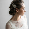 bridal headpiece, crystal encrusted, climbing headpiece, bridal hair accessory, floral bridal hair comb, twigs and honey