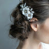 bridal headpiece, crystal encrusted, climbing headpiece, bridal hair accessory, floral bridal hair comb, twigs and honey