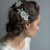 bridal headpiece, crystal encrusted, climbing headpiece, bridal hair accessory, floral bridal hair comb, twigs and honey