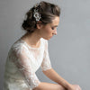 bridal headpiece, crystal encrusted, climbing headpiece, bridal hair accessory, floral bridal hair comb, twigs and honey