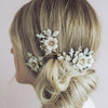 bridal headpiece, crystal encrusted, climbing headpiece, bridal hair accessory, floral bridal hair comb, twigs and honey