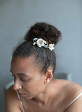 crystal encrusted headpiece, crystal bridal headpiece, bridal floral hair accessory, crystals, floral hair accessory, twigs and honey