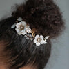 crystal encrusted headpiece, crystal bridal headpiece, bridal floral hair accessory, crystals, floral hair accessory, twigs and honey
