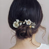 crystal encrusted headpiece, crystal bridal headpiece, bridal floral hair accessory, crystals, floral hair accessory, twigs and honey