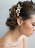 floral bridal headpiece, blush floral hair combs, bridal hair combs, hair pins, hair combs, bridal hair accessory, twigs and honey