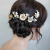 Patina and crystal encrusted climbing branch headpiece - Style #935