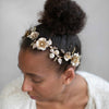 bridal headpiece, patina headpiece, crystals, twigs and honey, wedding headpiece, bridal hair accessory