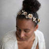 bridal headpiece, patina headpiece, crystals, twigs and honey, wedding headpiece, bridal hair accessory