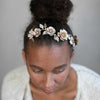 bridal headpiece, patina headpiece, crystals, twigs and honey, wedding headpiece, bridal hair accessory
