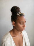 bridal headpiece, patina headpiece, crystals, twigs and honey, wedding headpiece, bridal hair accessory