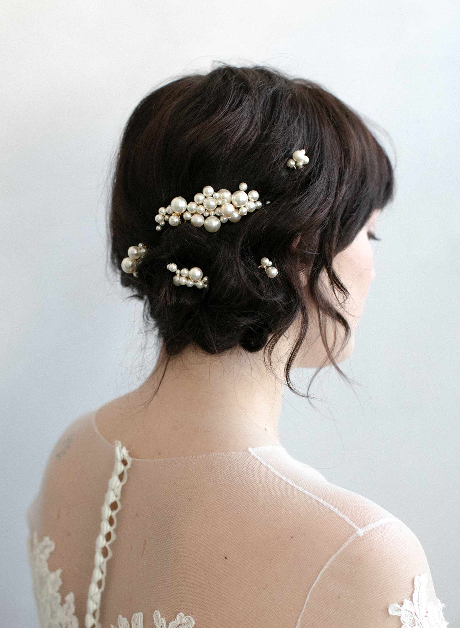 Bridal Fancy Hair Accessories Floral Clip Side Comb Juda Pin for Women and  Girls