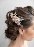 bridal hair comb, hair comb, bridal hair accessory, floral hair comb, floral bridal accessory, twigs and honey