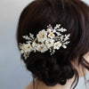 bridal hair comb, hair comb, bridal hair accessory, floral hair comb, floral bridal accessory, twigs and honey